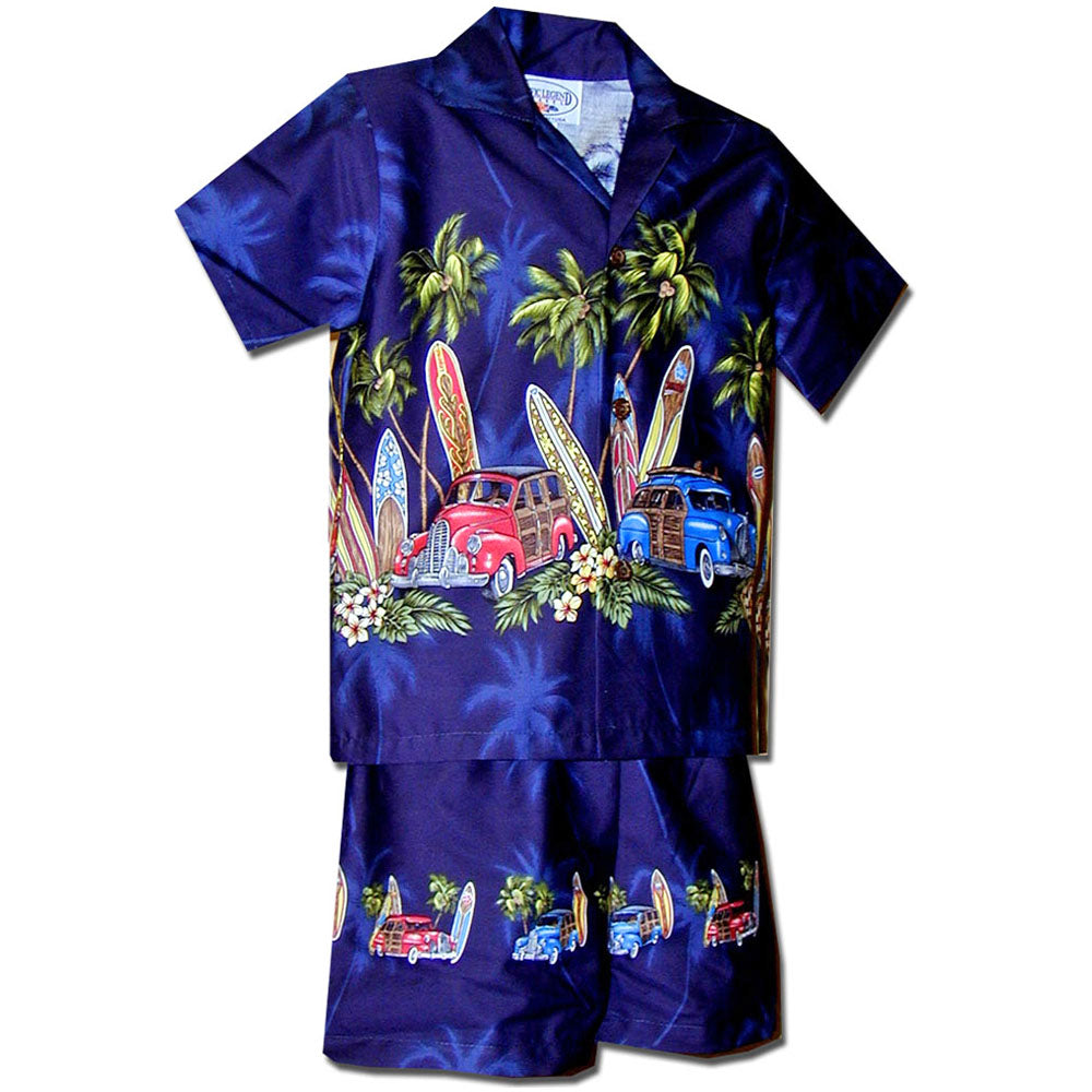 Hawaii Woodies Navy Cabana Set Ha109572