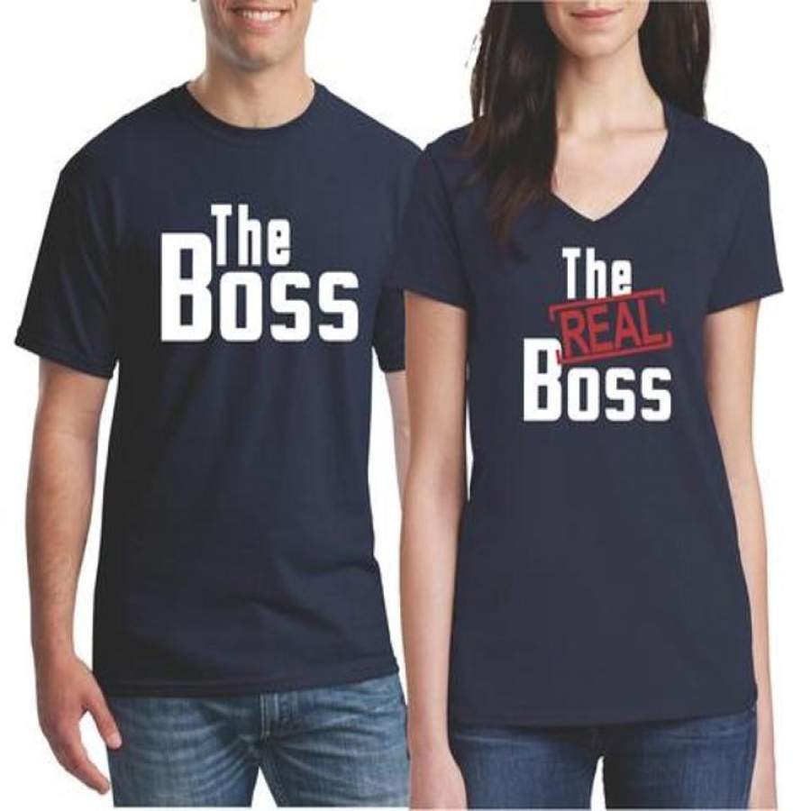 The Boss The Real Boss Matching Shirts for Couples – Cotenis