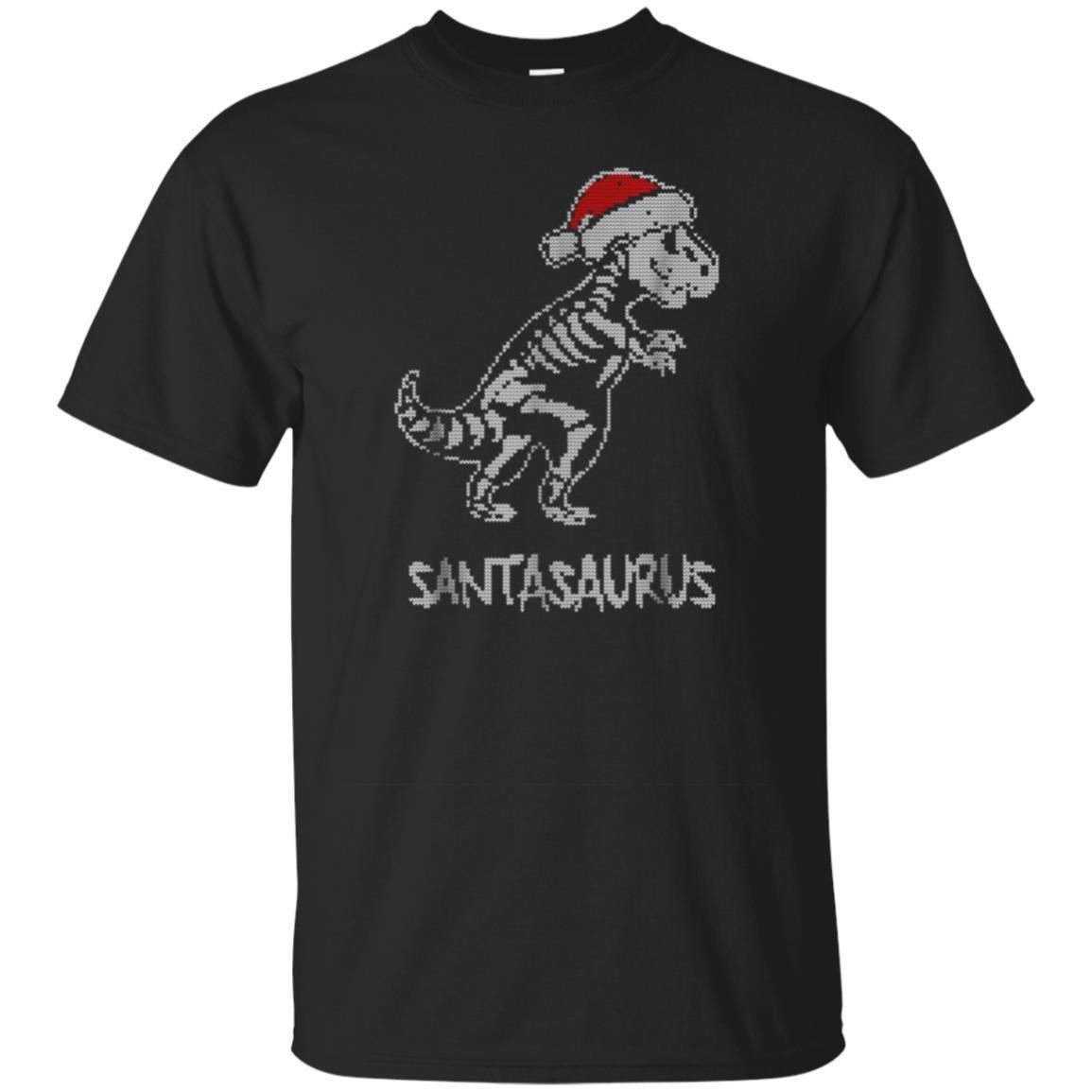 Buy Santasaurus T-Rex Dinosaur Christmas Pajama Gift T-Shirt