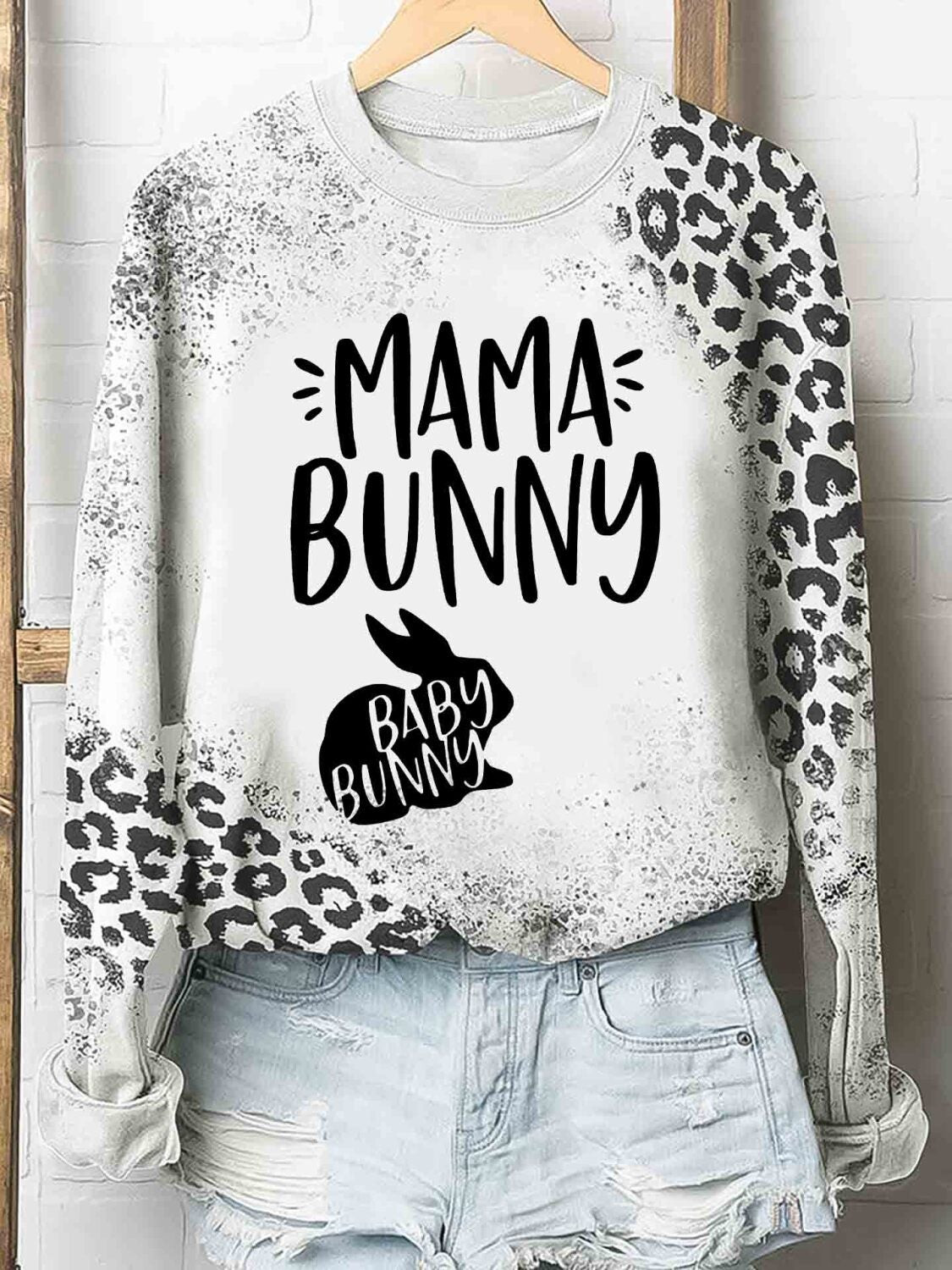 Mama Bunny Funny Rabbit Tshirt 3D Hoodie – Leopard Funny Shirt All Over Print For Girls