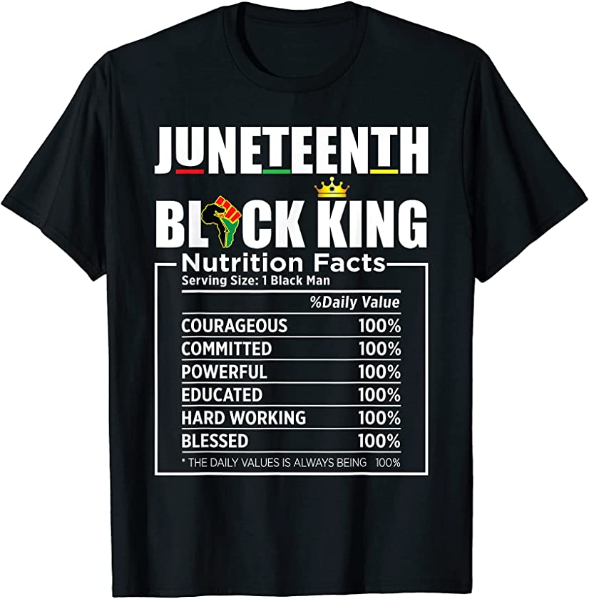 Juneteenth Black King American African Father’s Day Cool T-Shirt