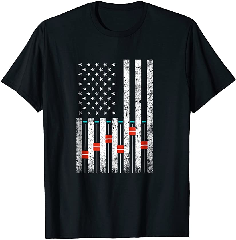 American Flag Vintage music producer console Shirt | Gift