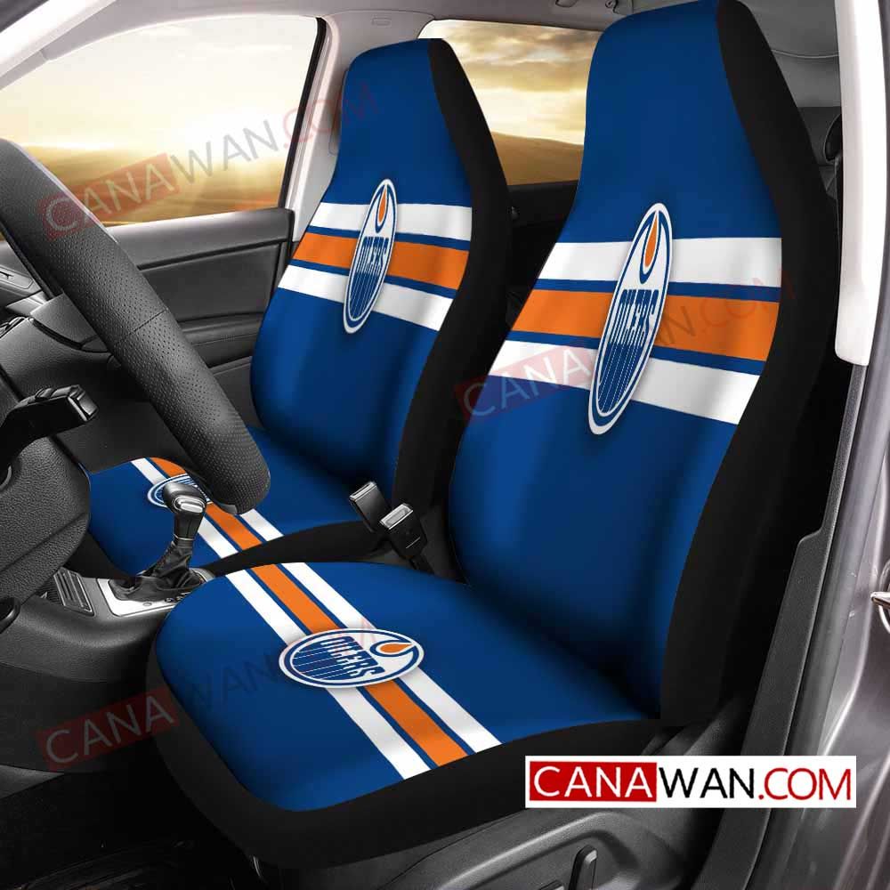 Edmonton Oilers Logo Art Style7 3D Customized Personalized Car Seat Cover