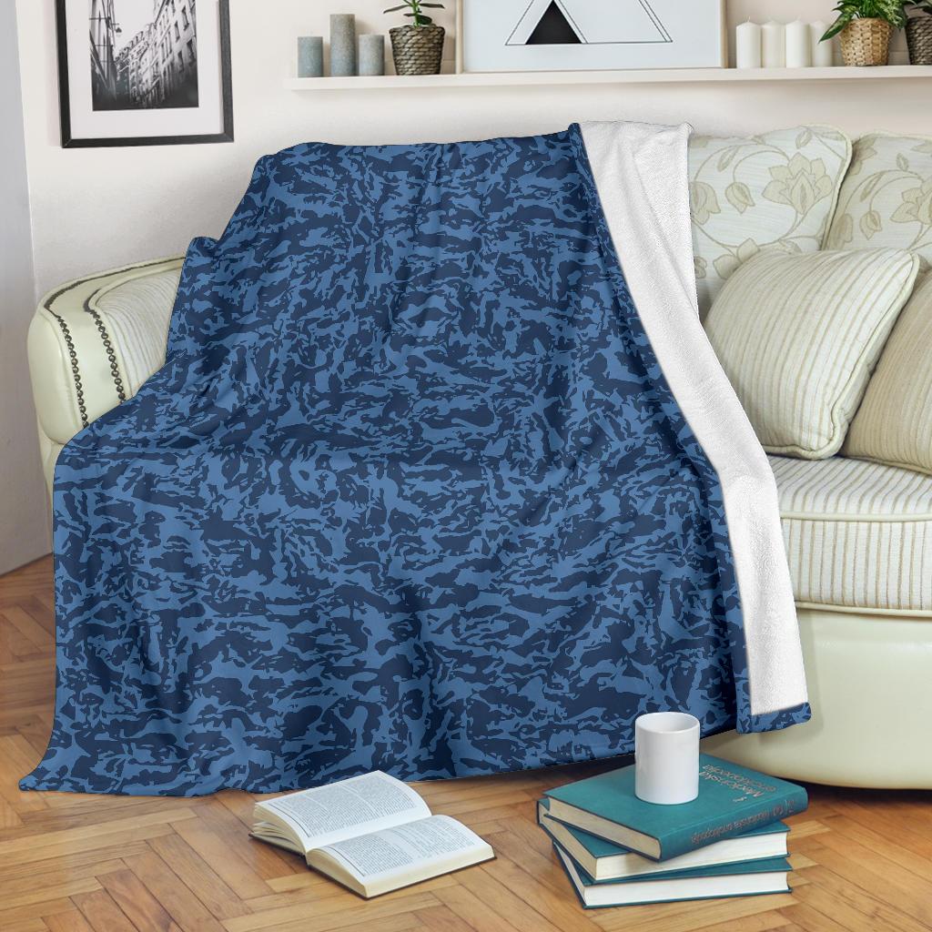 Blue Tiger Hd Camo Fleece Blanket