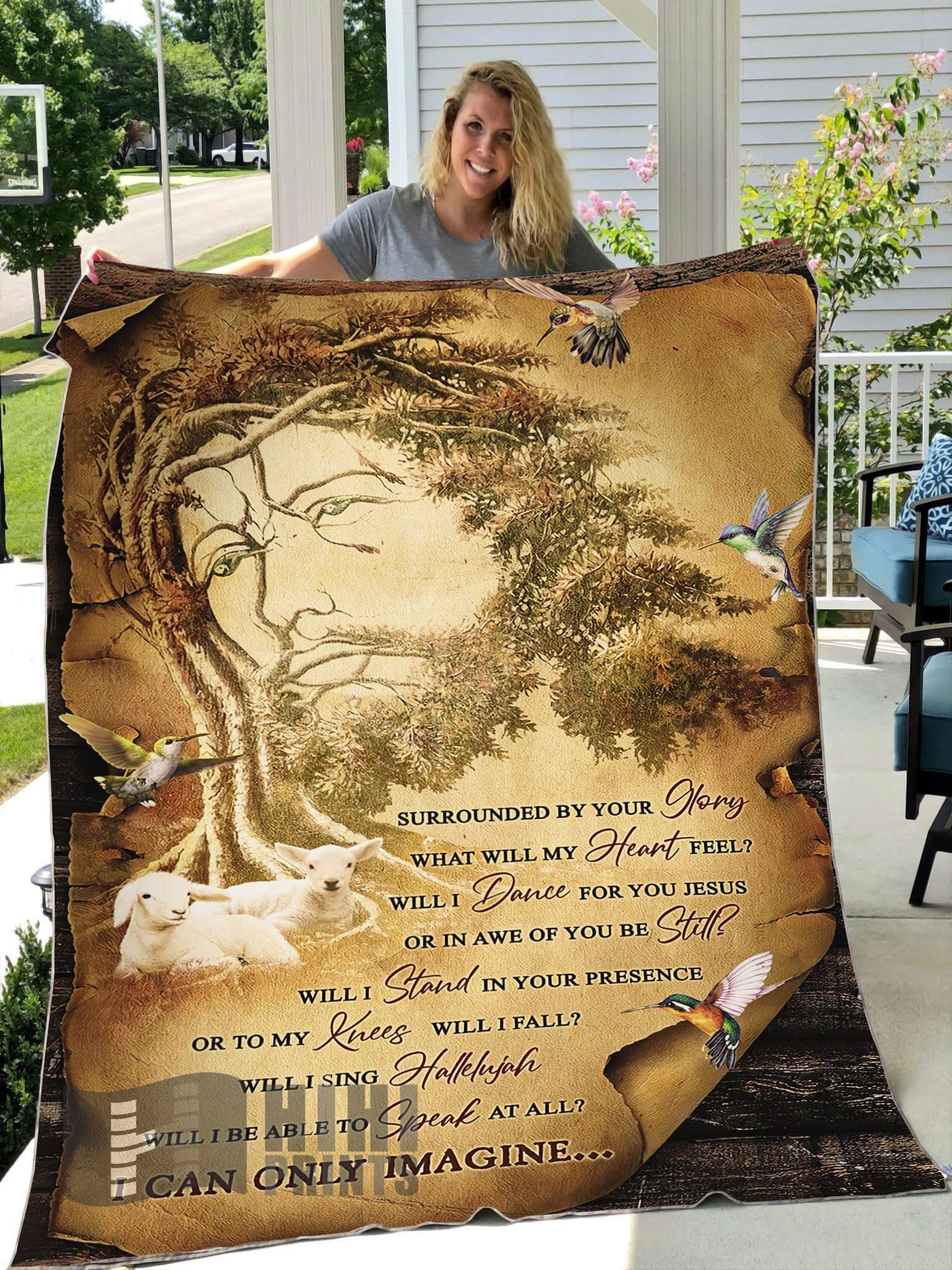 Amazing Tree – I Can Only Imagine Jesus Portrait 3D All Over Printed Blanket