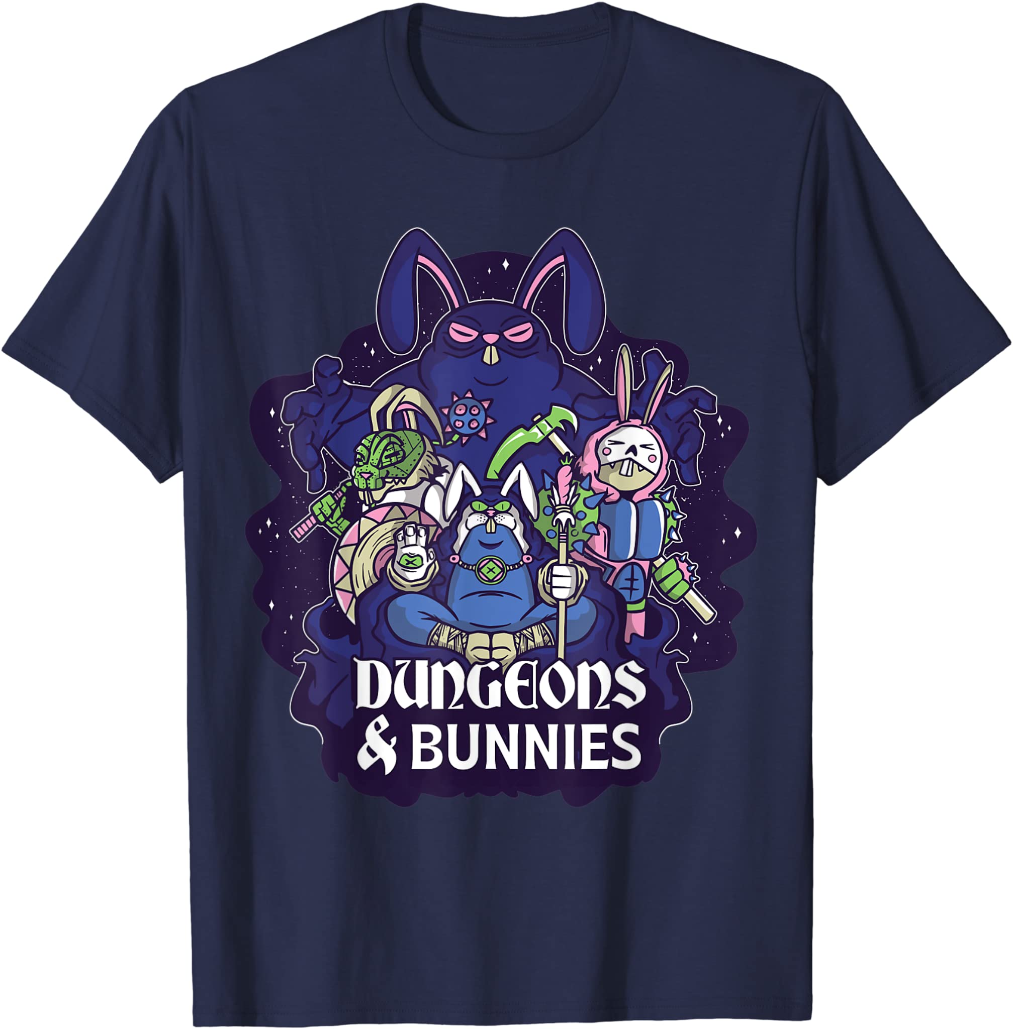 Dungeons and Bunnies, Rabbit RPG Fantasy Roleplaying Gamers T-Shirt