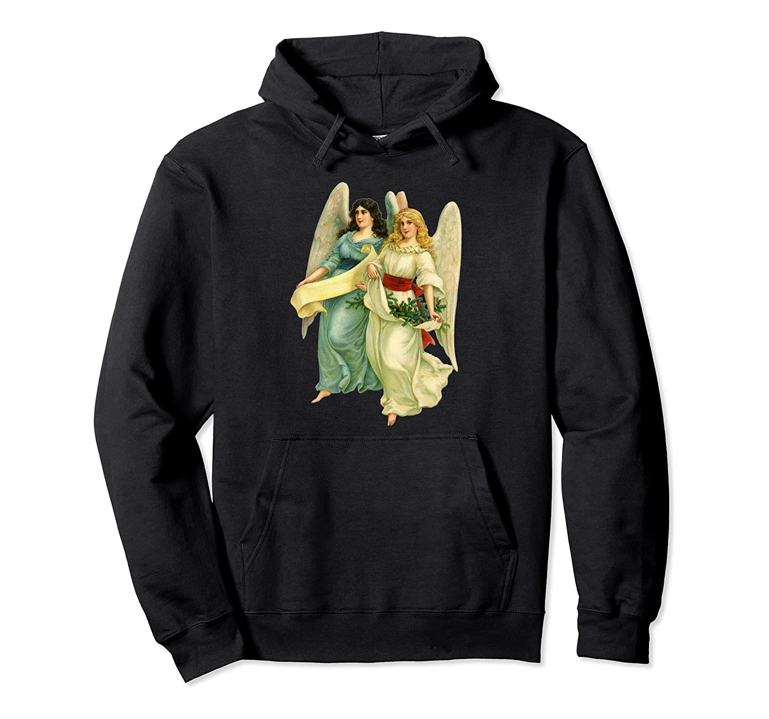 Beautiful Vintage Victorian Era Christmas Angels Pullover Hoodie, T-Shirt, Sweatshirt, Tank Top, Racerback, Dolman