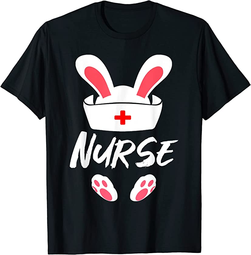 Cute Easter Bunny Nurse For Women Mom Nurse Day T-Shirt