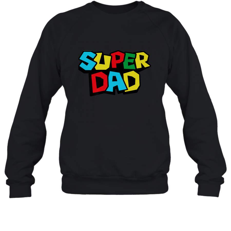 Super Dad like a Mario’s classic bros vintage and classic Crewneck Sweatshirt