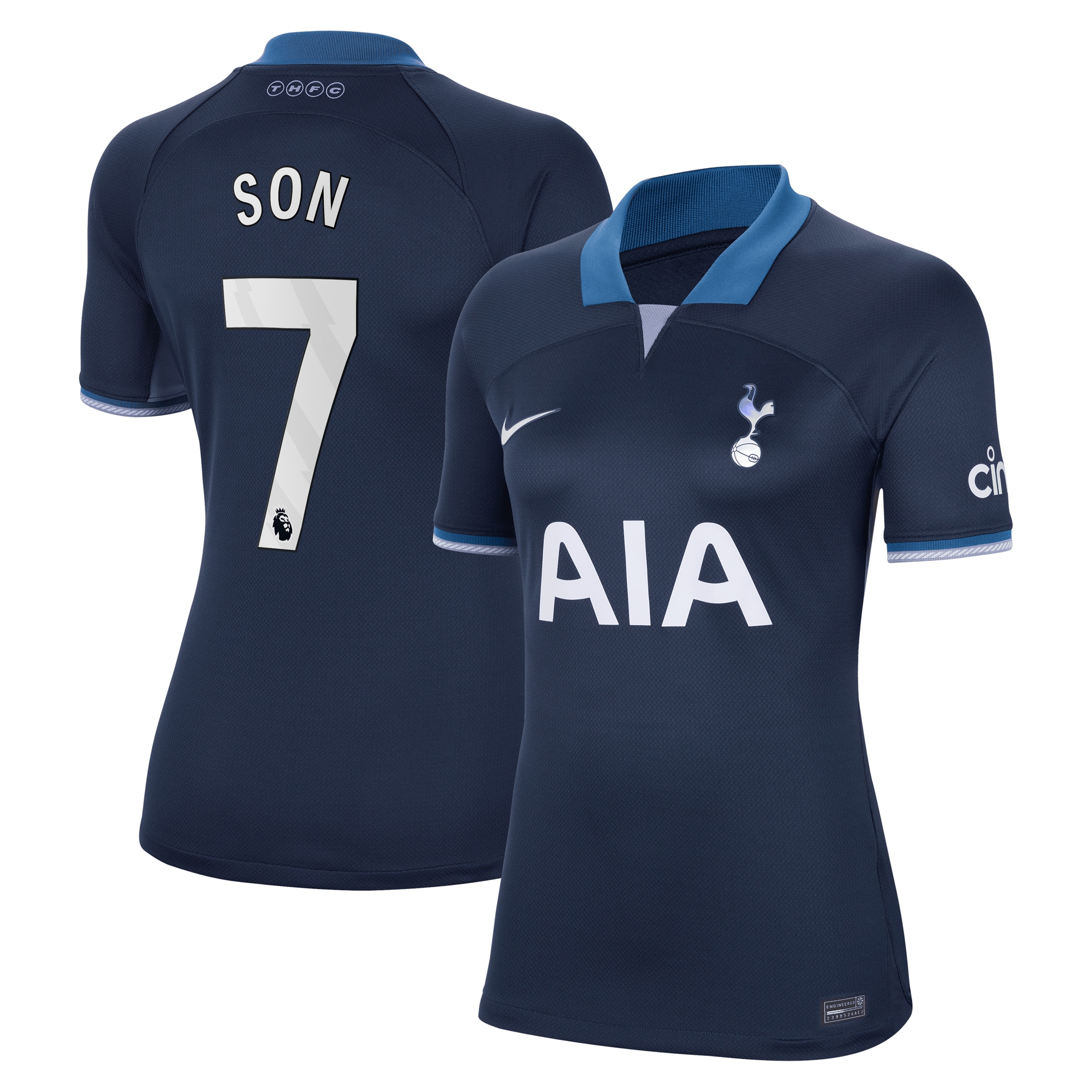 Son Heung-Min Tottenham Hotspur Women's 2023/24 Away Stadium Replica Player Jersey – Navy