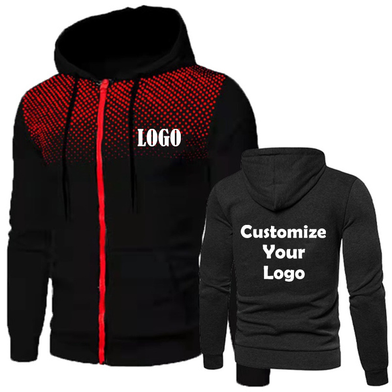 Customized Fashion Zipper Jacket Outdoor Sportwear Long Sleeved Men Personality Printing Sweatshirts alx