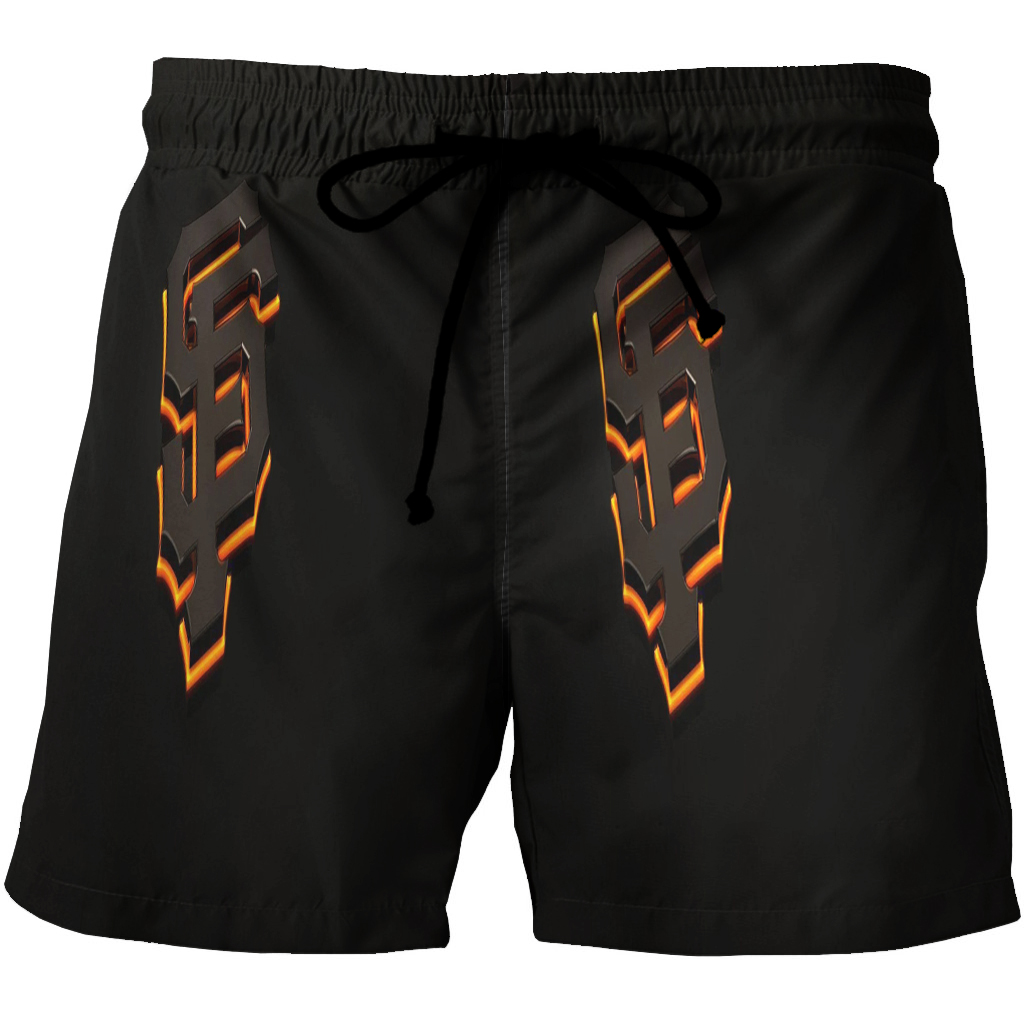 San Francisco Giants Art 7 3D All Over Print Summer Beach Hawaiian Short