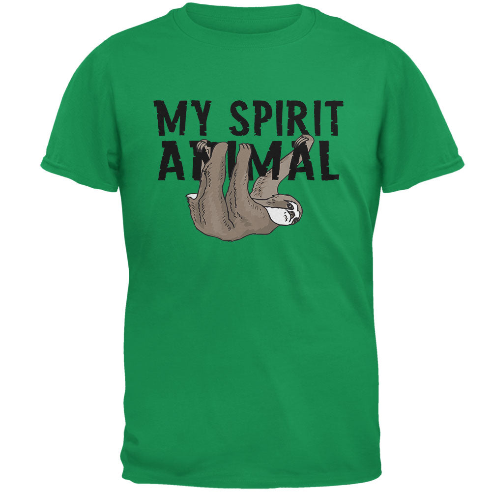 Sloth My Spirit Animal Irish Green Adult T-Shirt