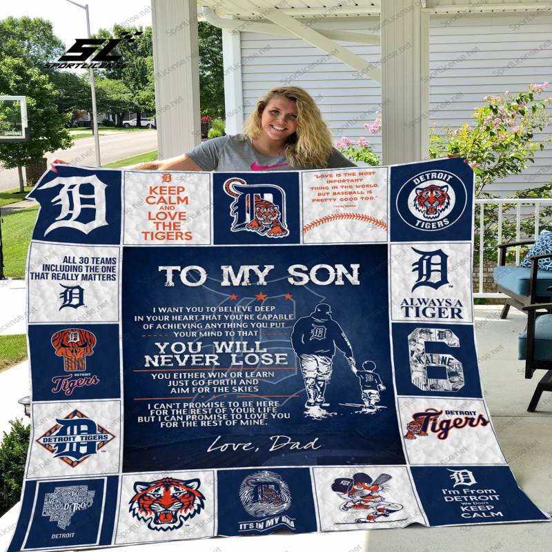 H – Detroit Tigers D quilt blanket