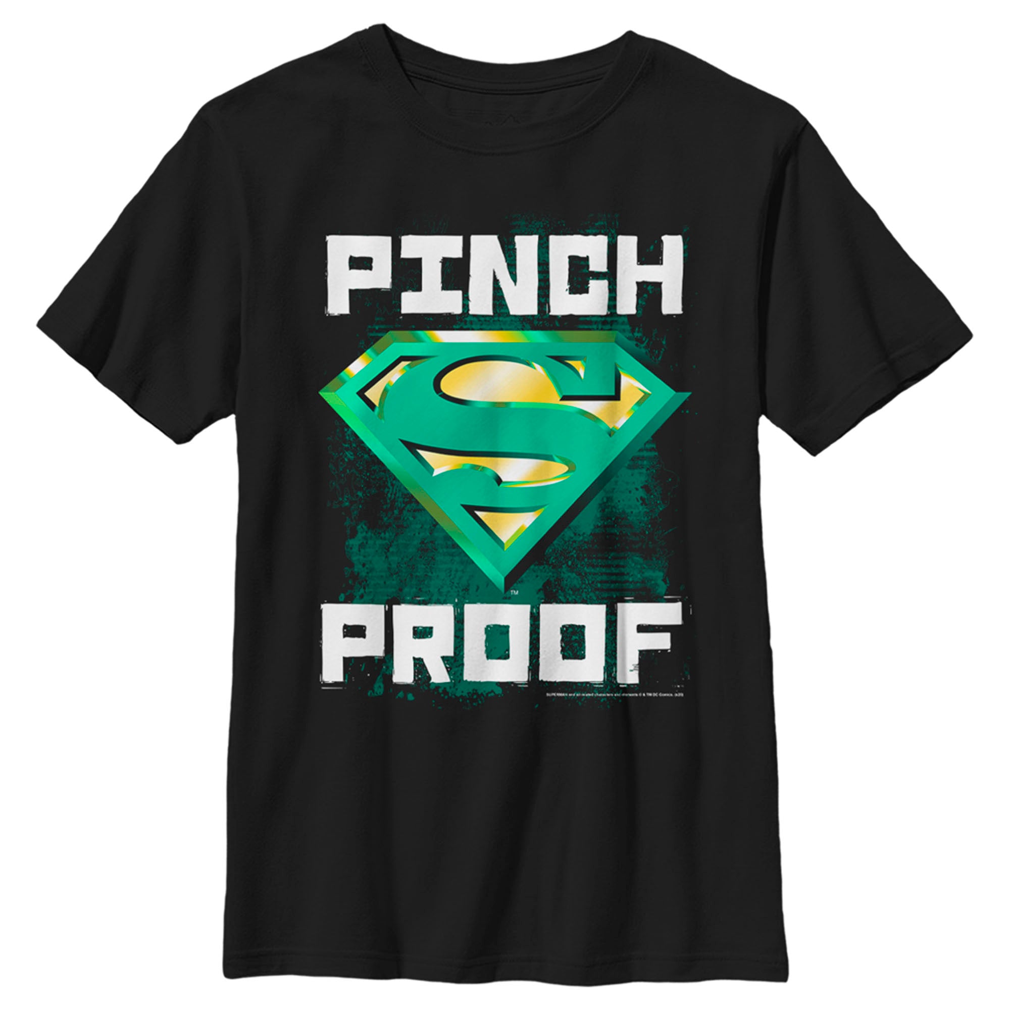 Boy’S Superman St. Patrick’S Day Pinch Proof Logo T-Shirt