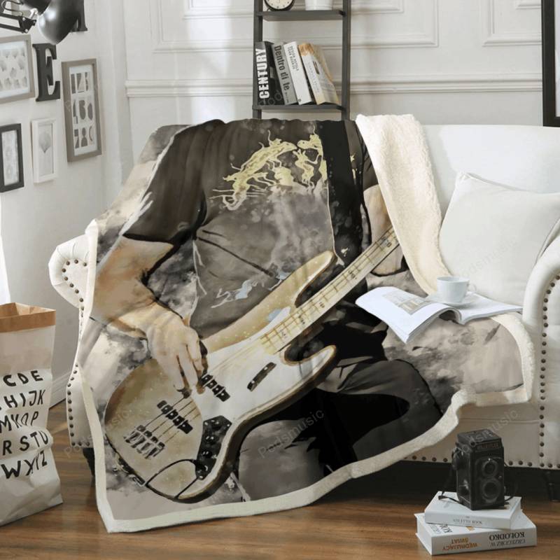 Adam Clayton U2 – Music World Art For Fans Sherpa Fleece Blanket