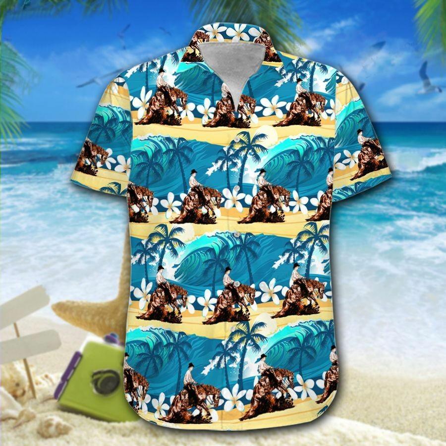 Hawaiian Aloha Shirts Reining Horse Yellow Sand – Fashion Store