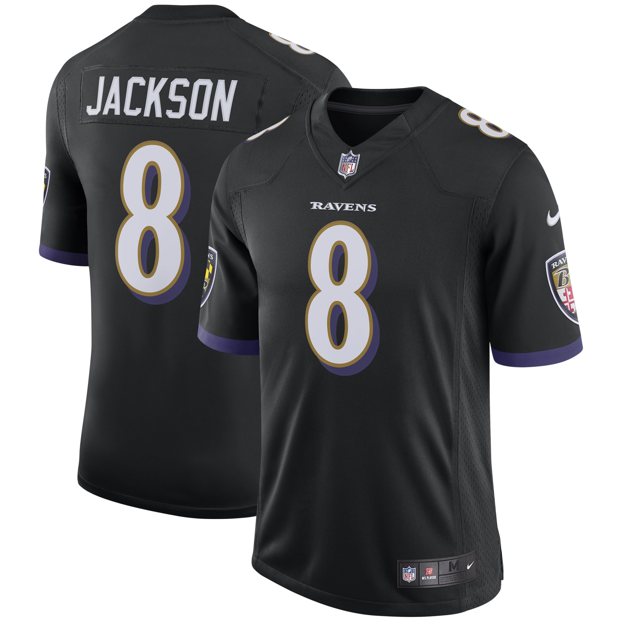 Men’s Baltimore Ravens Lamar Jackson Black Speed Machine Limited Jersey