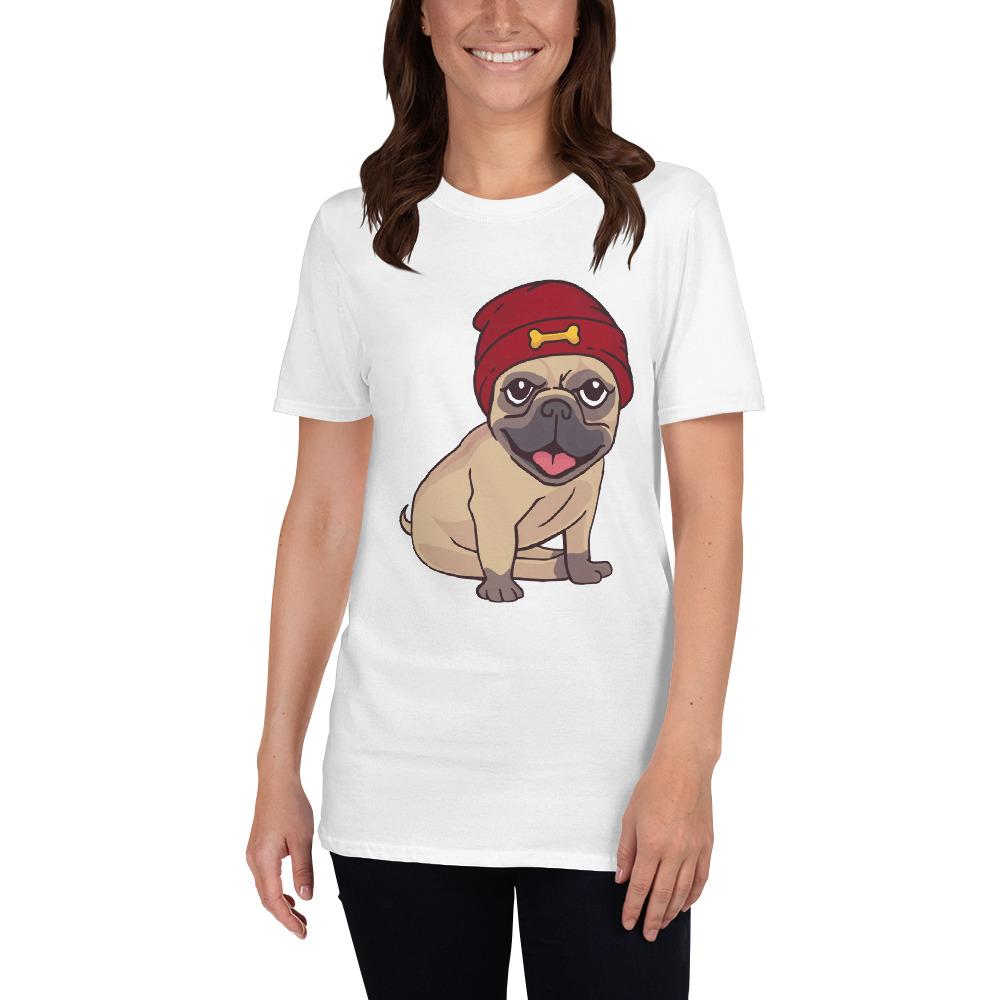 Beanie Hat Pug Women’s T-Shirt