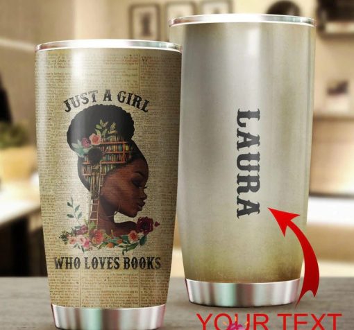 Black Pride Melanin Girl And Books Personalized 3D Tumbler