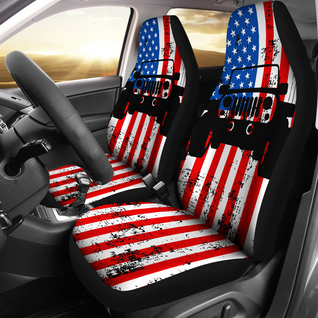 Jeep USA Car Seat Covers (Set of 2)