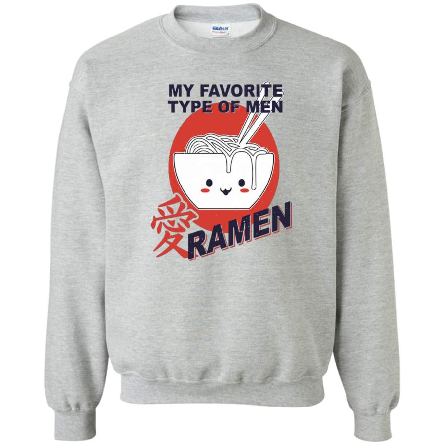 AGR My-favorite-type-of-men-ramen Crewneck Pullover Sweatshirt