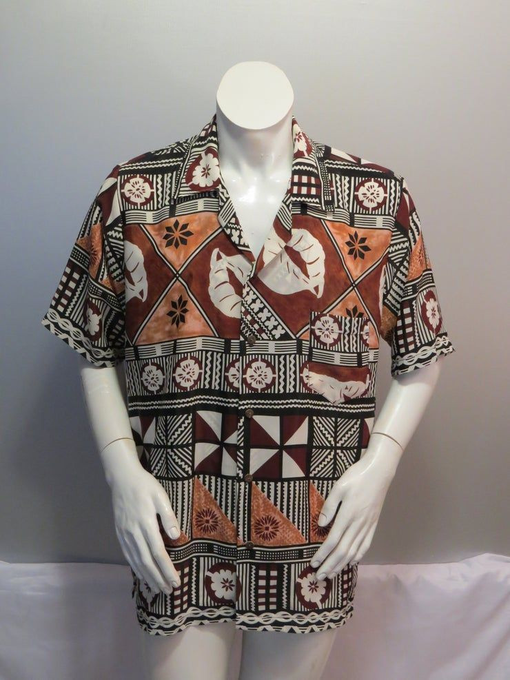 Vintage Tahiti Aloha Motif Avec Des Coquillages Hommes Extra Shirt