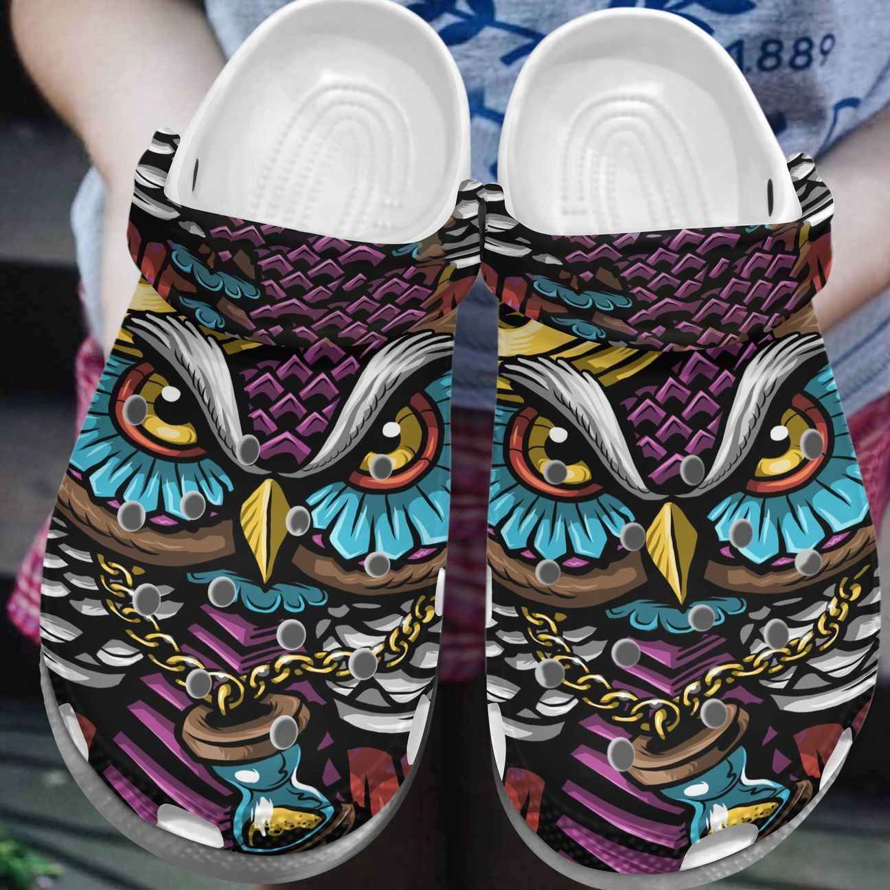 Owl Personalized Clog, Custom Name, Text, Color, Number Fashion Style For Women, Men, Kid, Print 3D Owl King