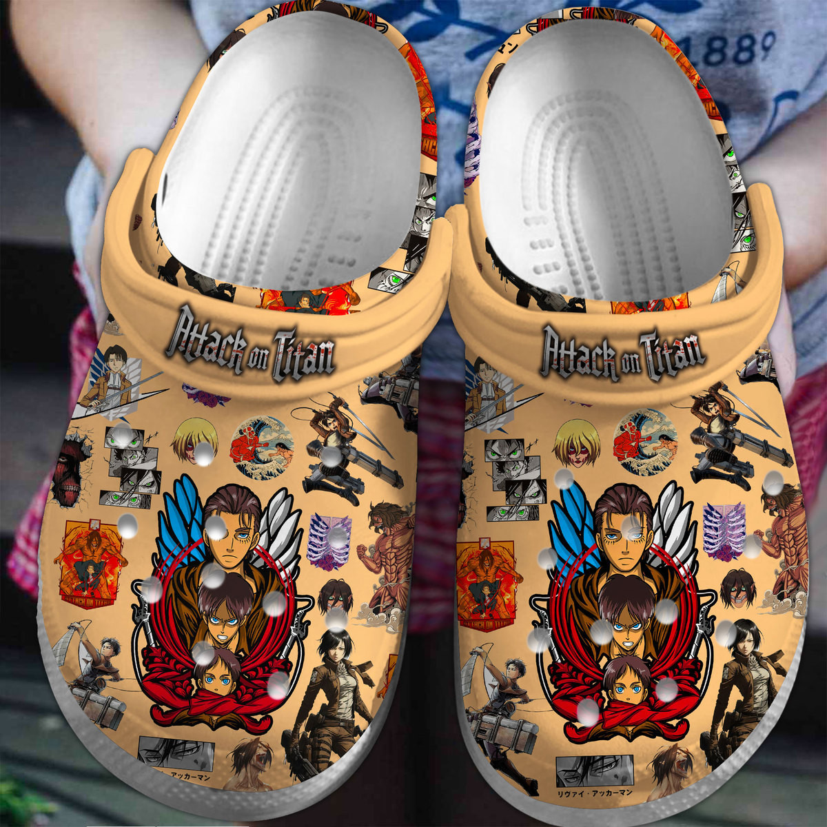 Attack On Titan Crocss Clogs For Men Women And Kid Acd6Cgbk