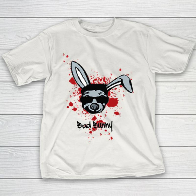 Bad bunny cool bloody rabbit Youth T-Shirt