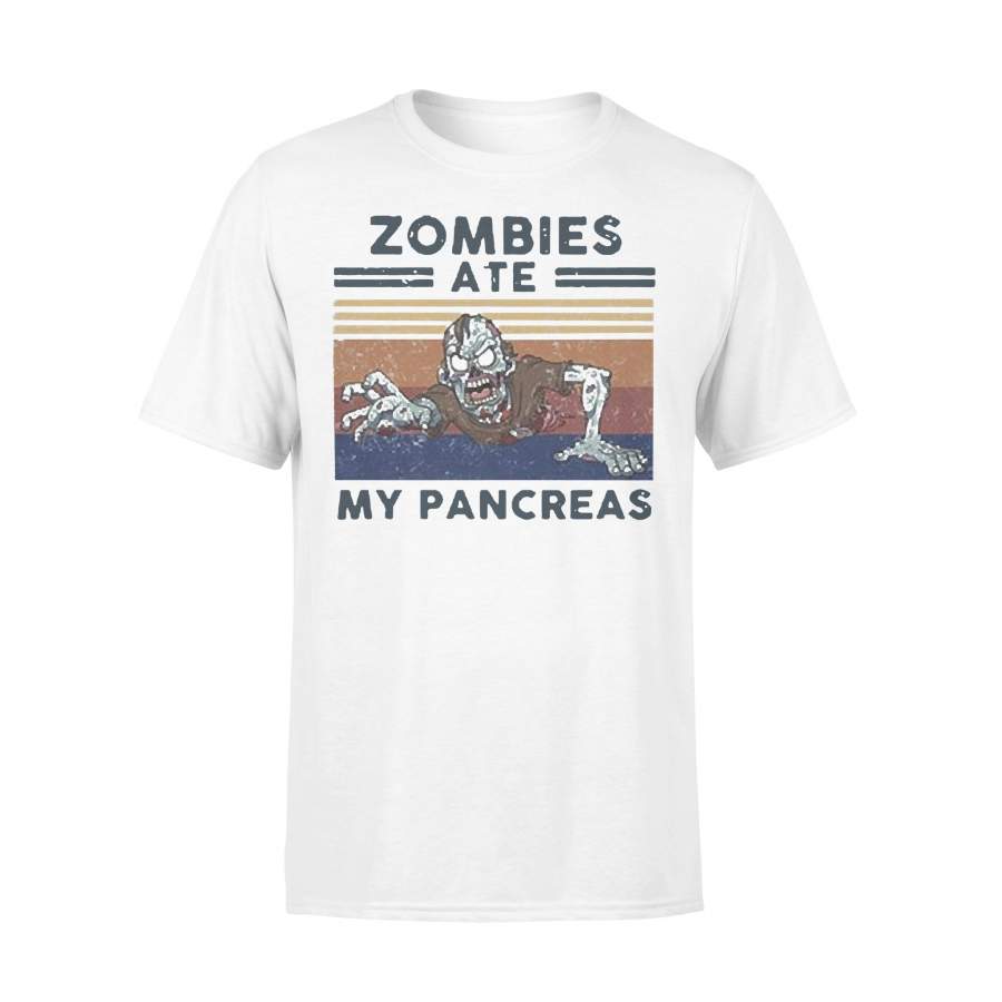 Zombies Ate My Pancreas Diabetes Vintage T-shirt