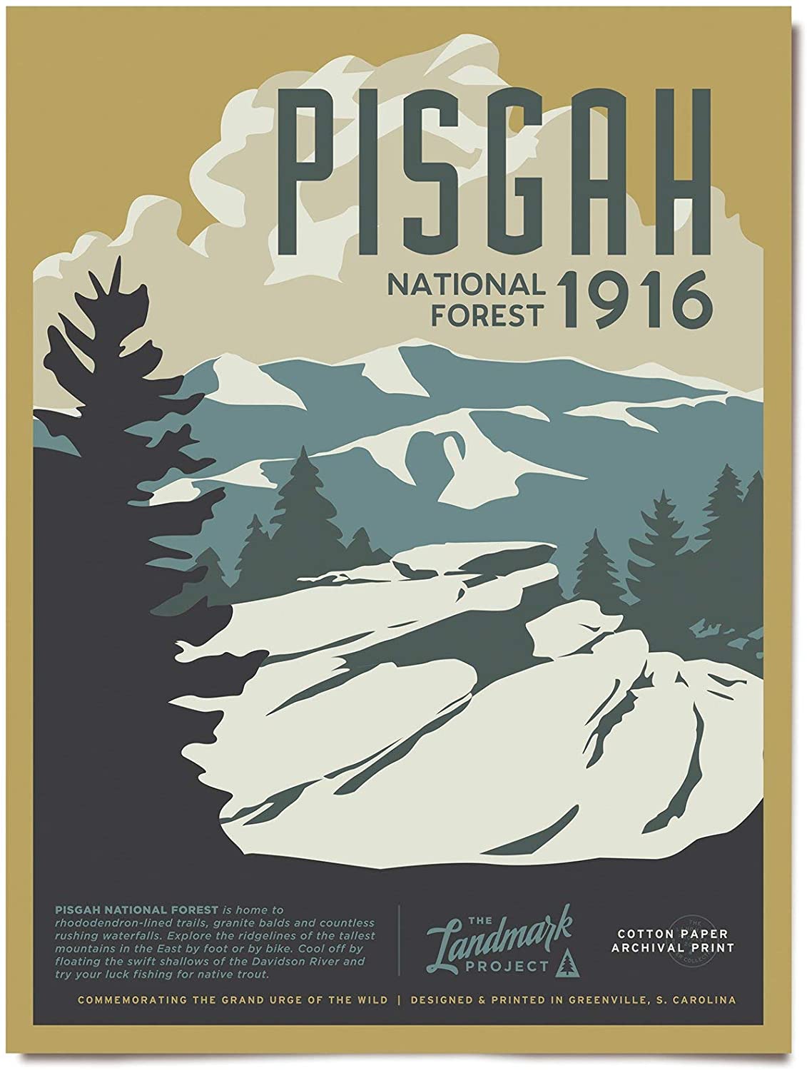 Visit To Pisgah National Forest Travel To North Carolina, United States Poster Art Print      Home Decor Gift For Men Women Family Friend On Birthday, Xmas