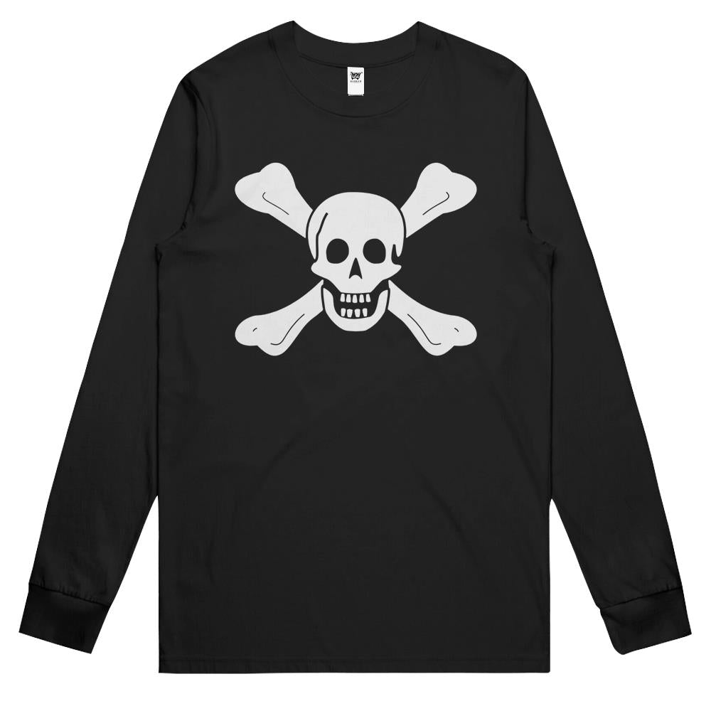 Jolly Roger Richard Worley Pirate Flag Long Sleeve T Shirts