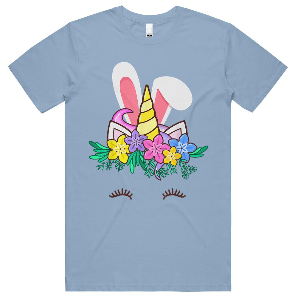 Bunnicorn Easter Tee With Bunny Ears And Unicorn Horn T Shirts