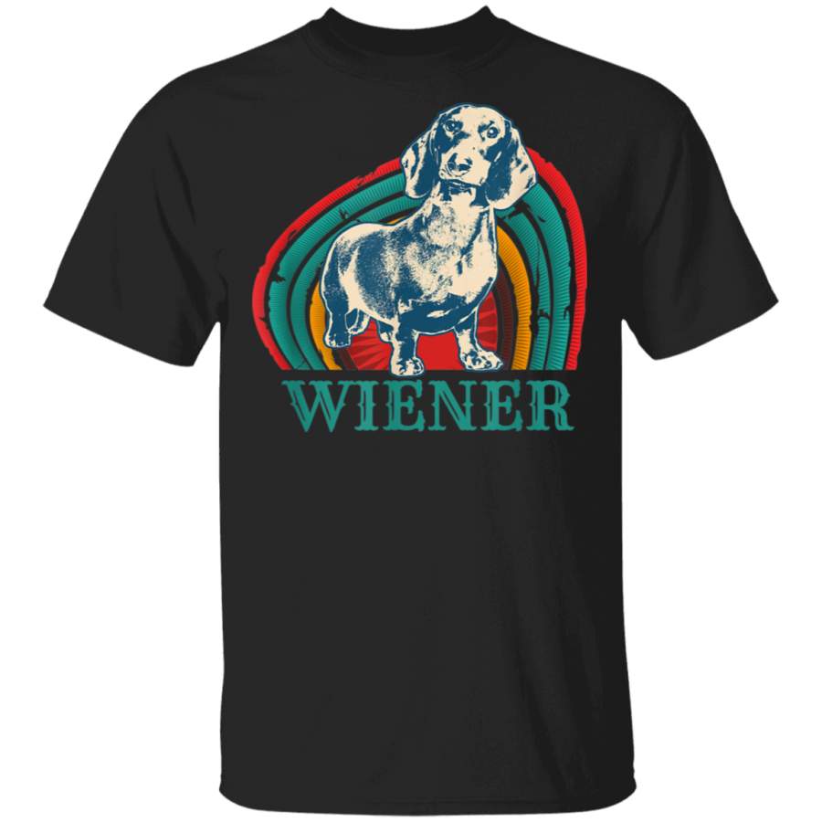 Dachshund Vintage Wiener 70s 80s Sunset TShirt