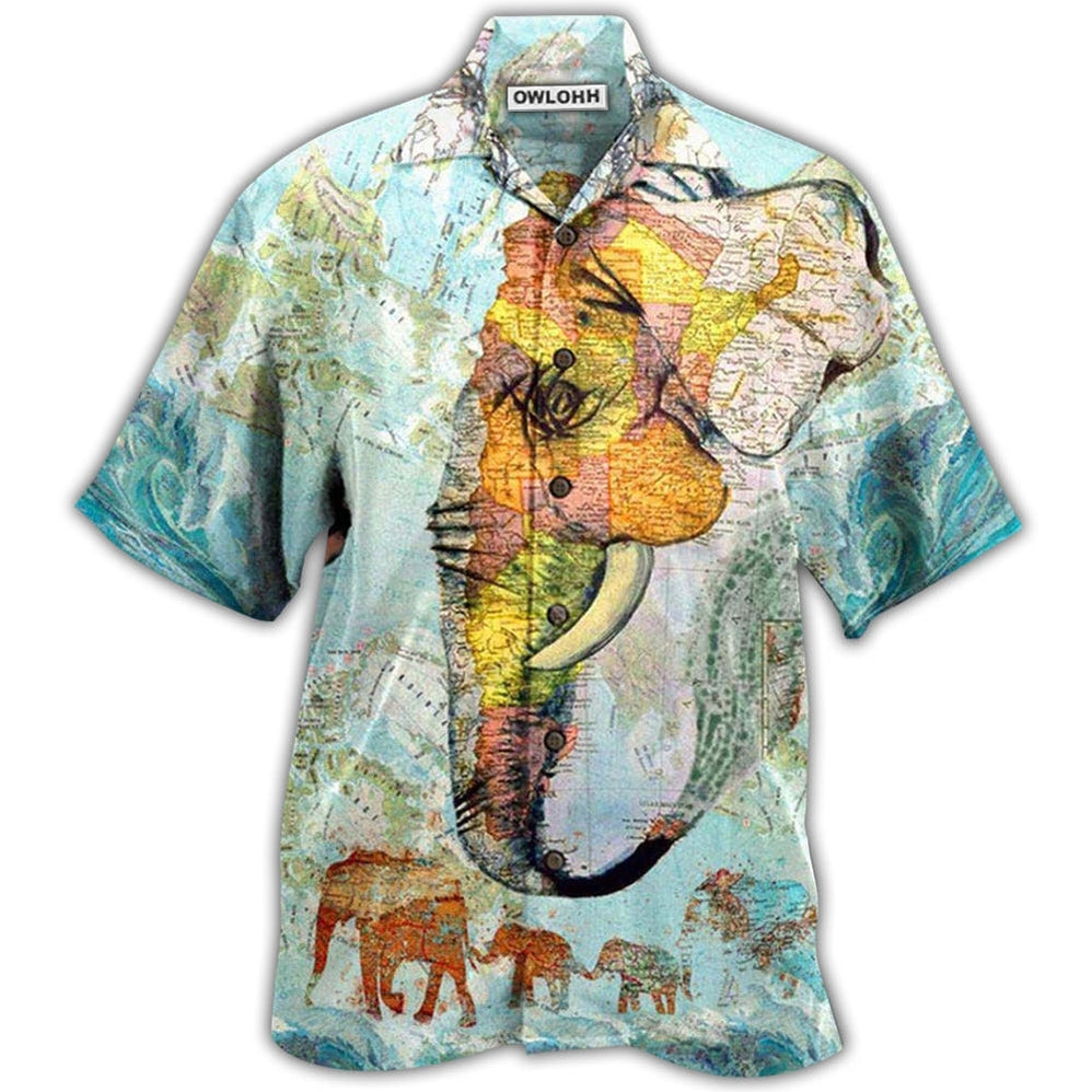 Elephant Map Hawaii Shirt Ha79122