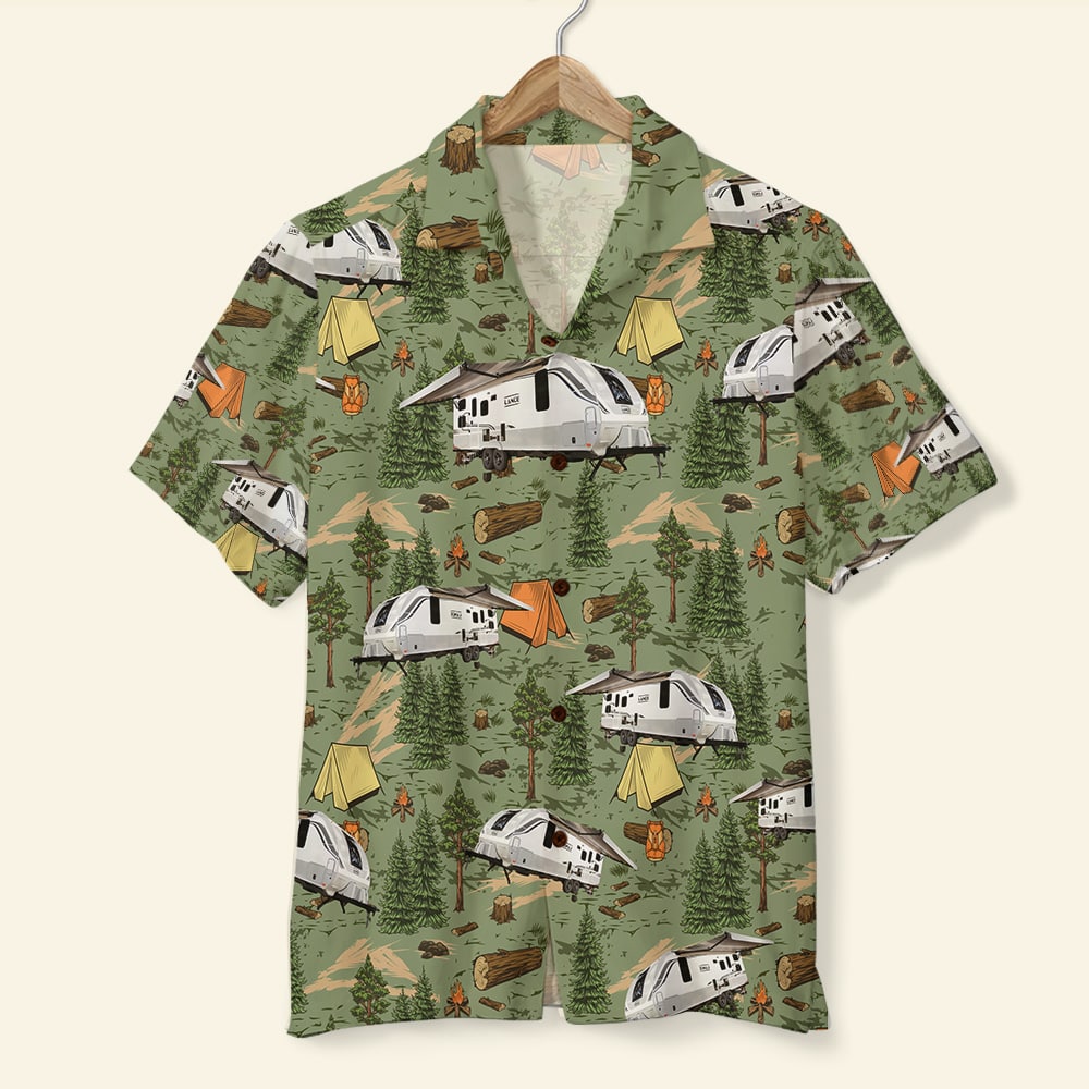 Custom Camper Car Camping Hawaii Shirt Forest Theme Ha89391