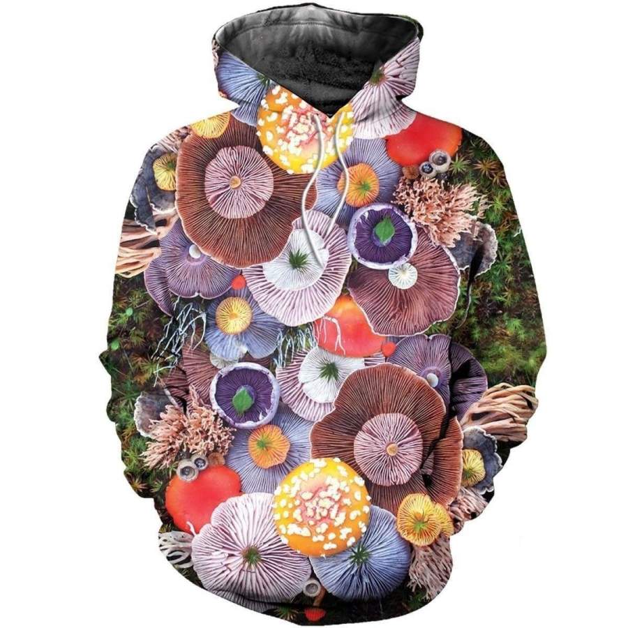 3D ALL OVER PRINTED MUSHROOM SHIRTS