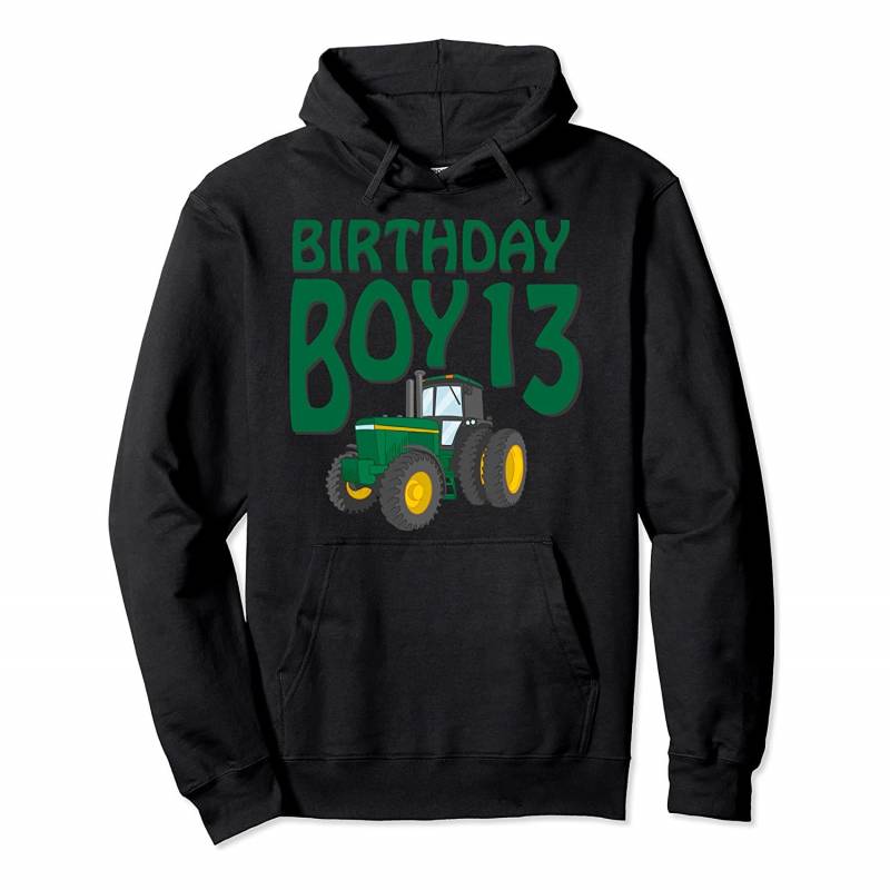 13th Birthday Green Farm Tractor | Thirteen 1 Year Old Pullover Hoodie, T-Shirt, Sweatshirt