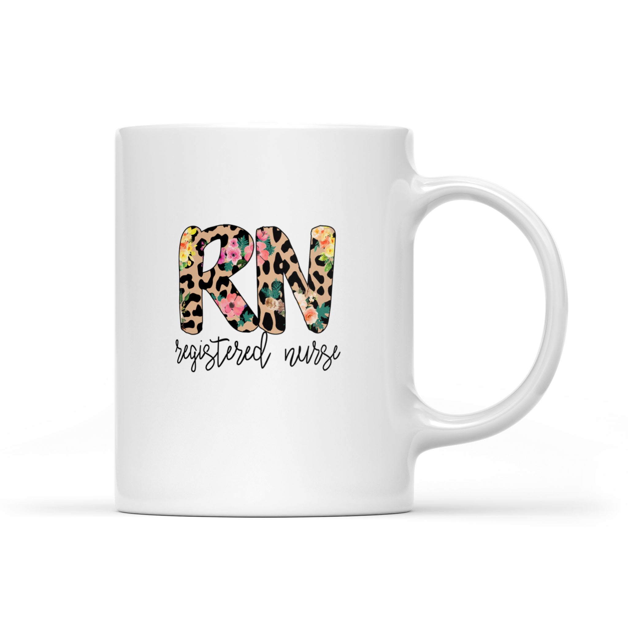 Registered Nurse 2021 Leopard Nurse Rn Cna Nursing School – White Mug