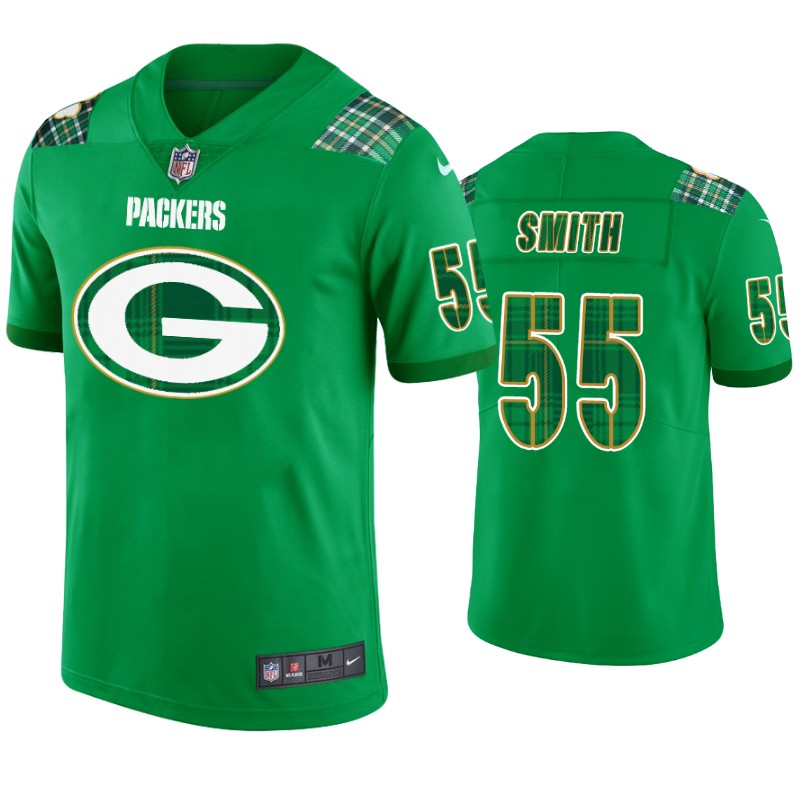 Zadarius Smith Green Bay Packers #55 Jersey St. Patricks Day Kelly Green – Mens