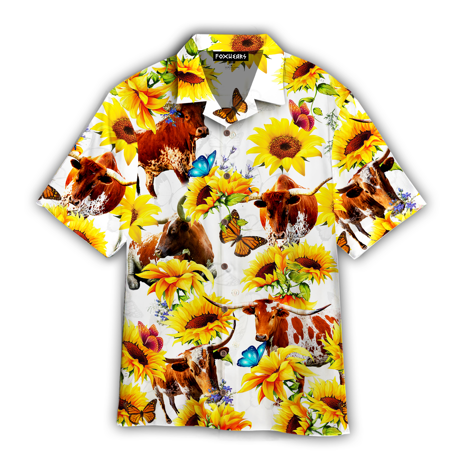 Texas Longhorn Sun Flower Hawaiian Shirt – For Men And Women