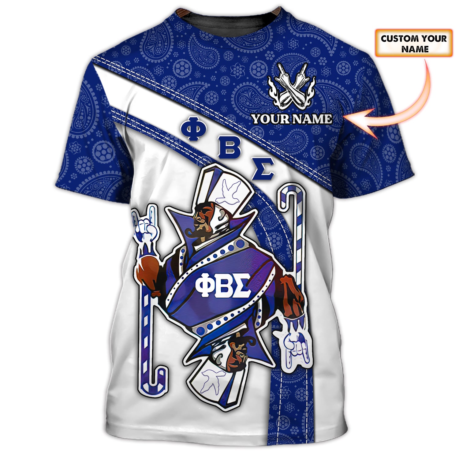 Phi Beta Sigma – Personalized Name 3D Tshirt – Urt96 – 175