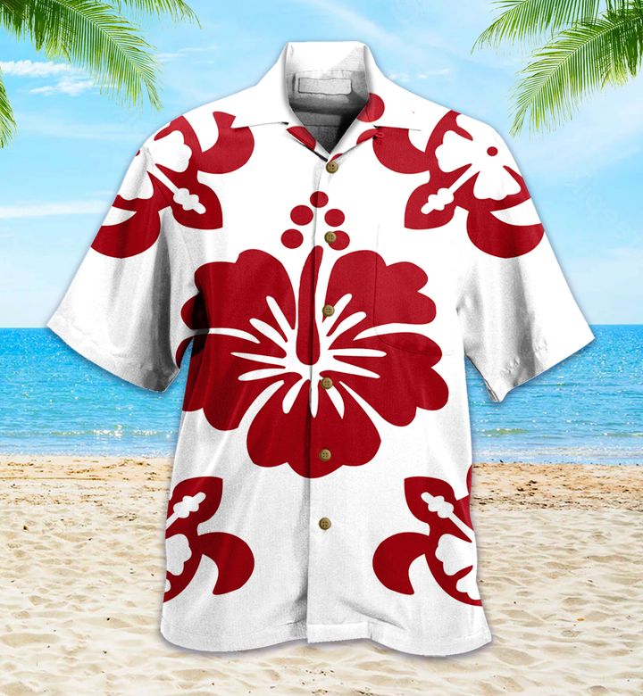 Turtle Hawaii White Red Hawaii Shirt Ha98412