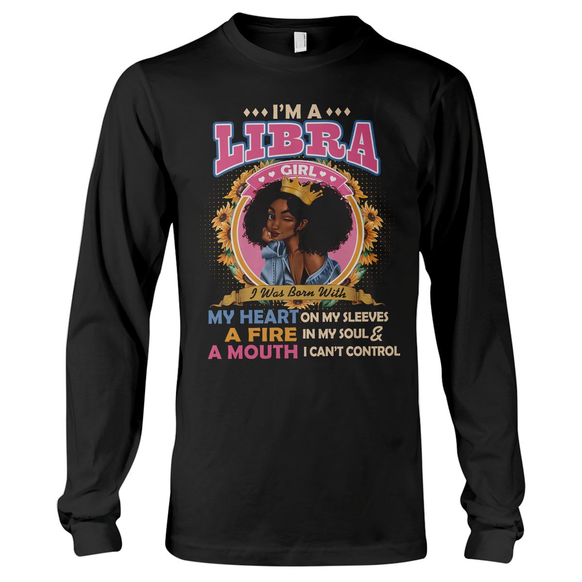 Black Queen Im A Libra Girl Ez13 1609 Long Sleeve T-Shirt