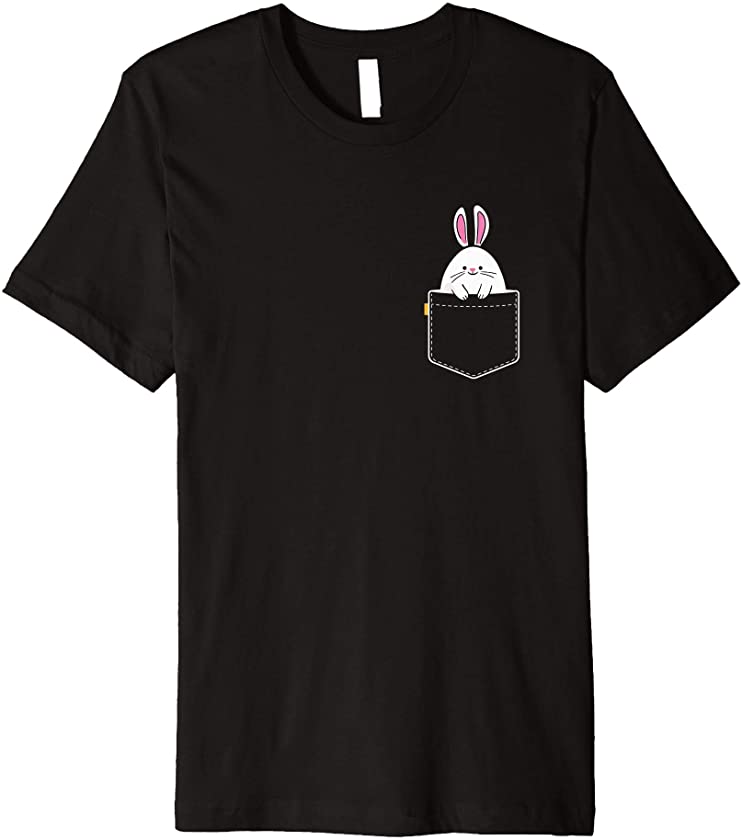 Easter Bunny Cute Pocket Bunny Easter Egg Hunt Easter Day Premium T-Shirt