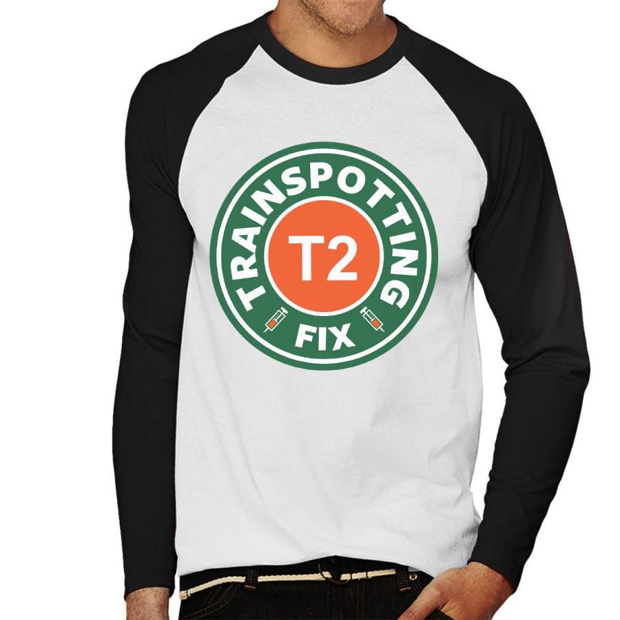 Trainspotting T2 Starbucks Fix Men’s Baseball Long Sleeved T-Shirt