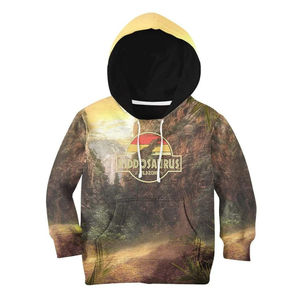 3D Kiddosaurus Wild Zone Custom Kid Hoodie Apparel