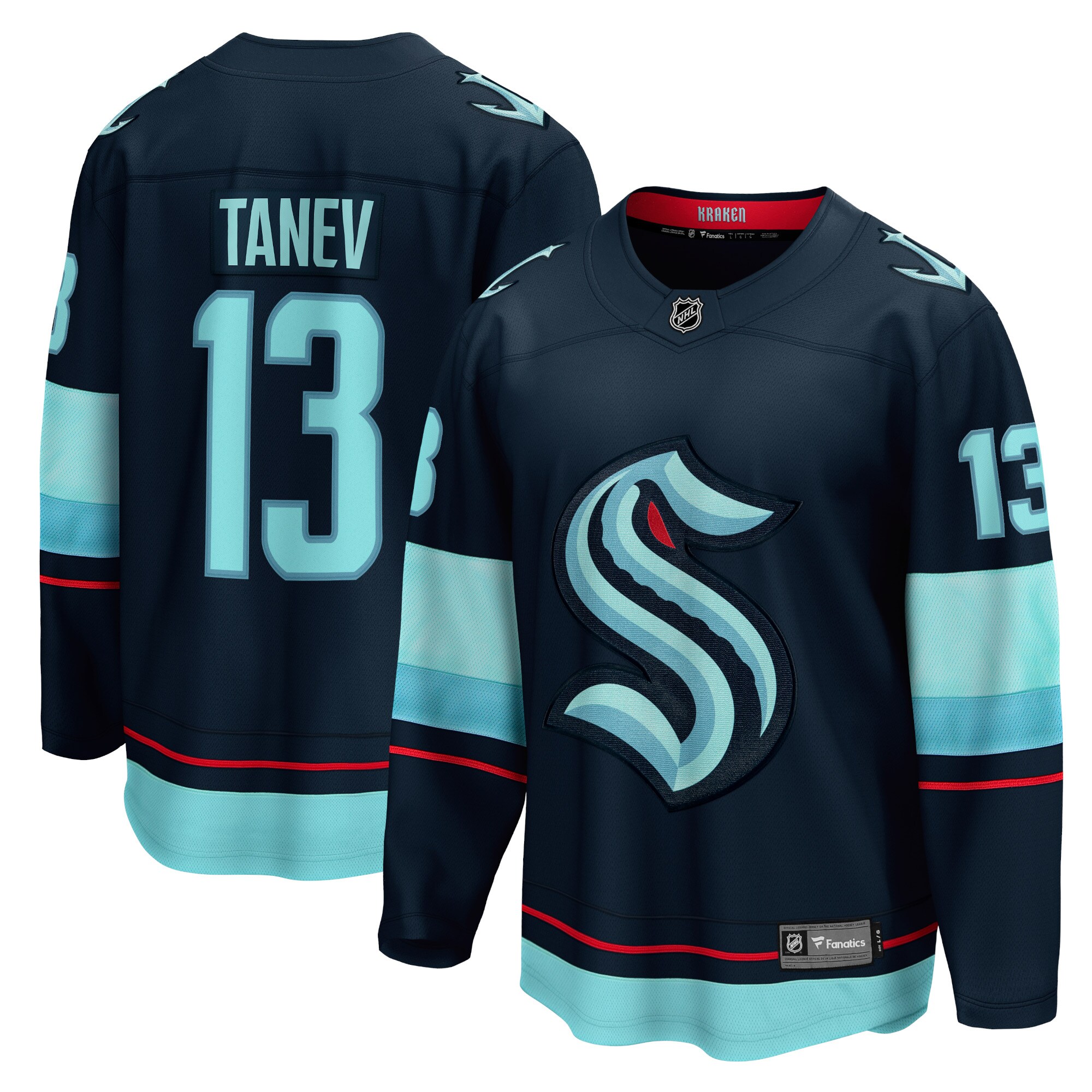 Brandon Tanev Seattle Kraken Branded Home Breakaway Player Jersey – Navy