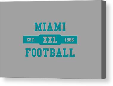 Dolphins Retro Shirt Joe Hamilton Canvas Print